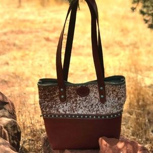 New , handmade, longhorn hide, purse , handbag